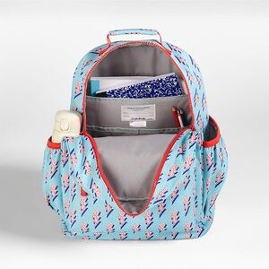 Crate&Barrel Blue Lightning Bolt Kids Backpack
